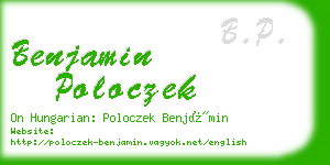 benjamin poloczek business card